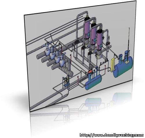 3 D модель блока очистки газа